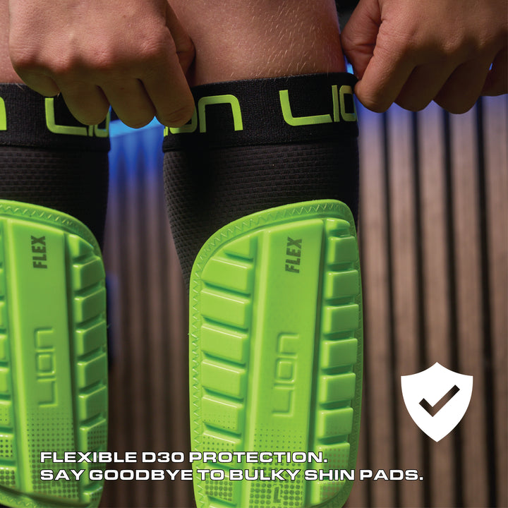Lion Elite Flex Youth Shin Pad with Sleeve