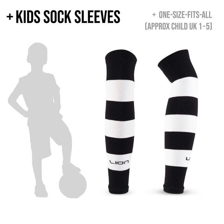 Kids sleeve socks black and white 