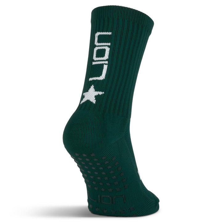 Forest green grip socks single