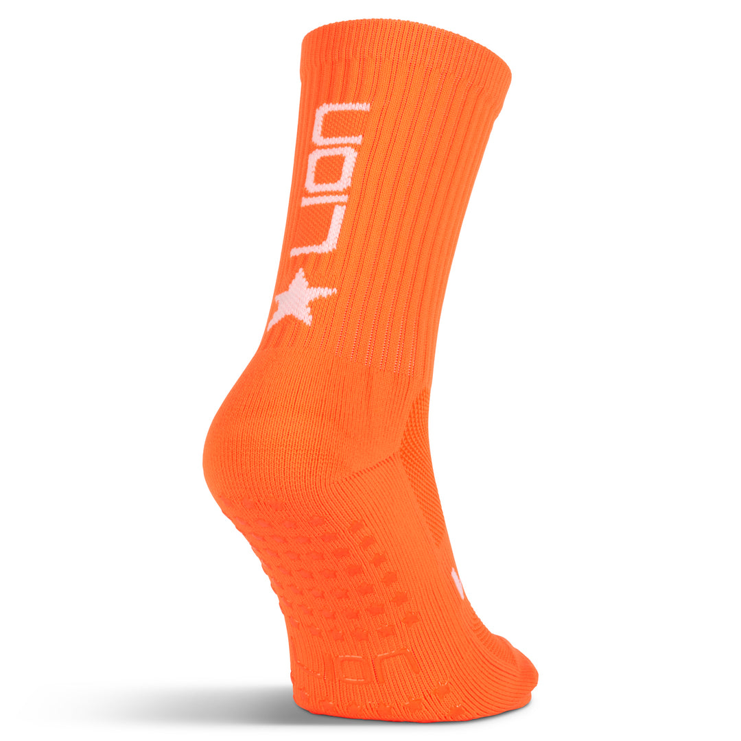 Orange grip socks single