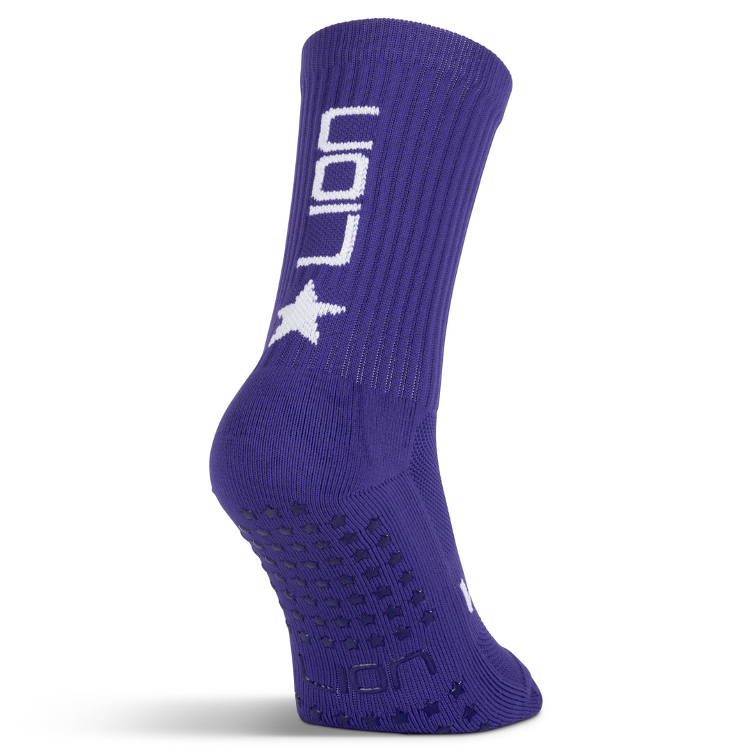 Purple grip socks single
