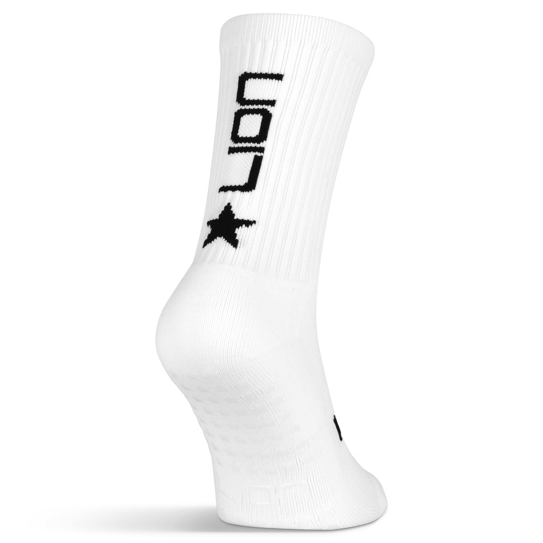 Grip socks white football single