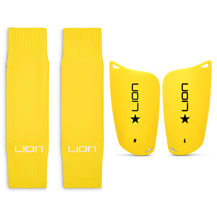 Shin Pad Sleeve Socks with Shin Guard All-in-one Set for Kids