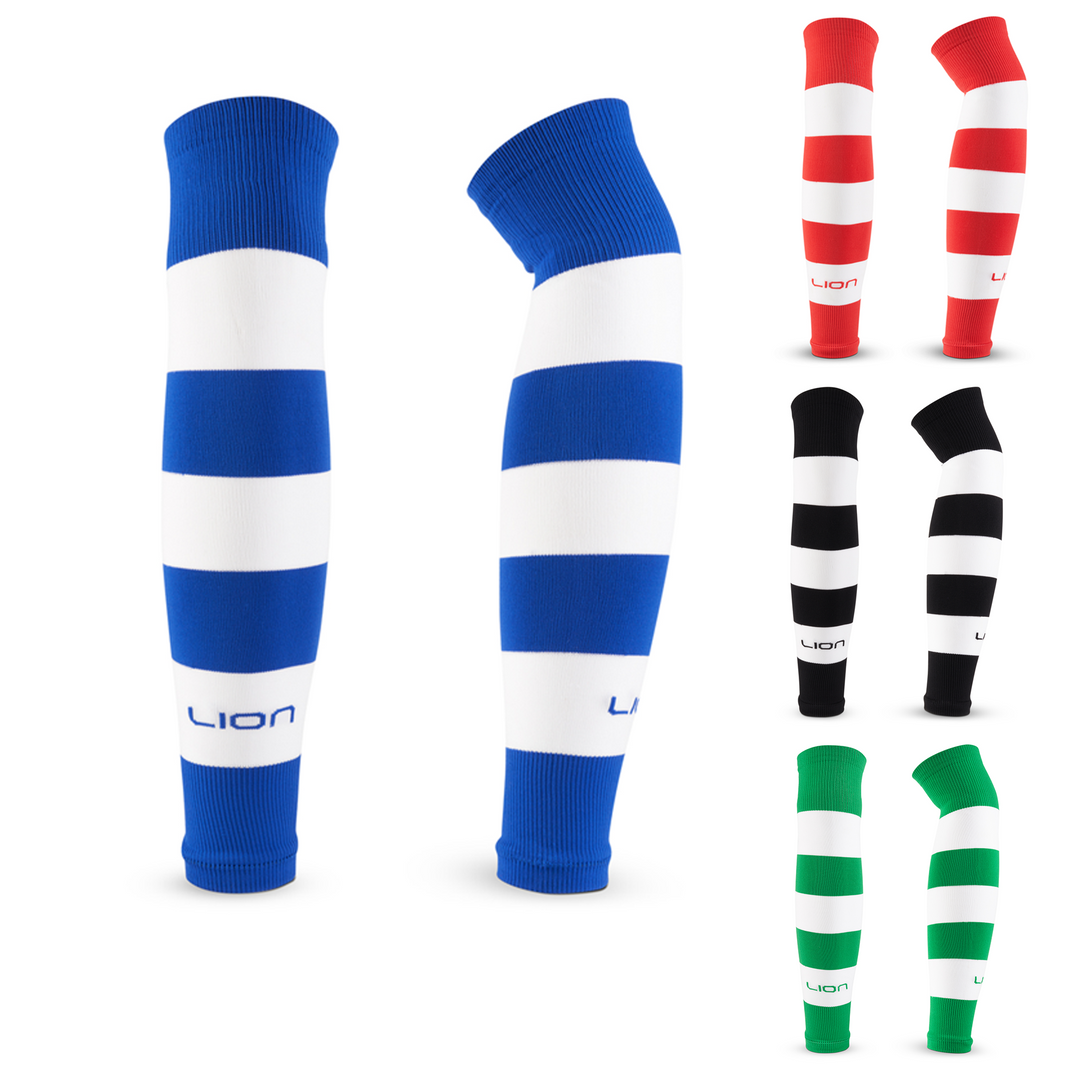 Blue and white sleeve socks striped 